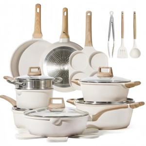 Set di Pentole Antiaderenti in Granito con Manici in Bakelite Resistenti al Calore e Fondo per Induzione, per Cucina Domestica - Product Image 1
