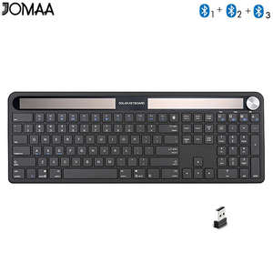 Teclado Solar Inalámbrico JOMAA de Tamaño Completo, Modo Dual, Delgado, Universal, USB Tipo-C, Capacitivo para PC, Laptop, <span class=keywords><strong>Mac</strong></span>, <span class=keywords><strong>Tablet</strong></span> - Product Image 2