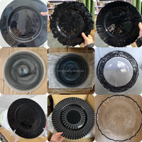 Assiettes de présentation en verre dorées fantaisie pour mariage en gros