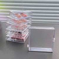 Boîtes à ongles transparentes en acrylique personnalisées avec logo privé, emballage pour ongles press-on, pour fournitures d'onglerie