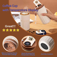 Bouteille isotherme à café avec affichage LED de la température, en acier inoxydable 316, gourde intelligente avec filtre infuseur