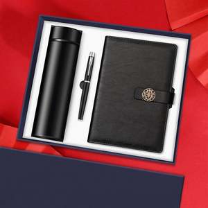 Carnet PU de haute qualité et stylo bouteille d'eau à écran LCD coffret cadeau d'entreprise de luxe avec logo personnalisé/ - Product Image 1