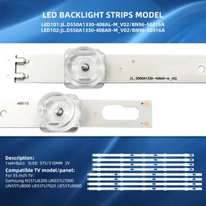 LED Strip Replacement For TV JL.D550A1330-408AL-M_V02 BN96-50315A Tiras LED Para TV For Samsung 55 Inch N55TU8200 UN55TU7000 UN5