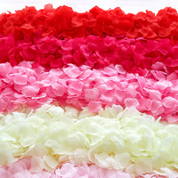 Nicro 100 pièces/sac Pétales de rose rouges simulés pour décoration de mariage, Saint-Valentin, ornements de maison, fleurs artificielles en soie