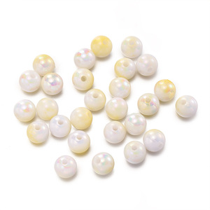 Acrylic Gradient Plated <b>Beads</b> 6-8-10mm Round Perforated For Bracelet Making DIY Jewelry Accessories - Product Image 3