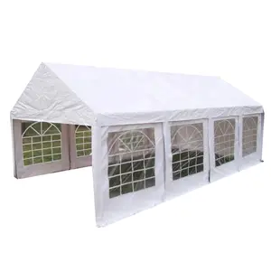 Carpas grandes transparentes blancas PE para fiesta de bodas al aire libre con juego completo de paredes laterales 4x8 m