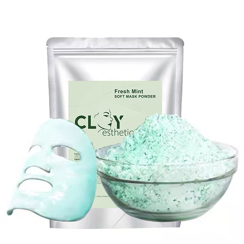 2022  Latest  fresh mint soft mask powder  Facial Mask  500g per bag peel off salon mask