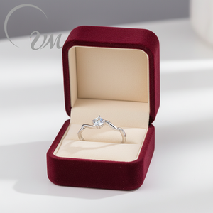 UM JEWELRY Waterproof Vintage Brilliant Cut 925 Sterling Silver Engagement <b>Couples</b> <b>Rings</b> Set Silver Plated Cubic Zirconia Prong - Product Image 5