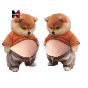 Autocollant de téléphone 3D en forme de ventre, jouet à presser, ventre souple, Shiba Inu, <span class=keywords><strong>Corgi</strong></span>, aimant de réfrigérateur, autocollant anti-collision pour porte de voiture - Product Image 1