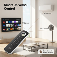 Control Remoto RCT5011 con Agarre Circular de Plástico ABS, Alcance de 20m, 11 Botones, Multiprotocolo, Antideslizante, con Anillo para Colgar, para Chimenea