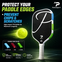 Raquette de pickleball de qualité professionnelle, anti-collision, anti-impact, équilibrage du poids, taille 45 mm, modèle de pagaie avec décoration clip.
