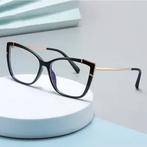 95708 2022 אופנה מתכת מסגרת מחזה אנטי כחול אור משקפיים באיכות גבוהה משקפיים אופטיים עבור מחשוב וקריאה