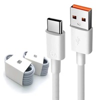 Cable de alta calidad 6A USB3.0 tipo C Carga rápida 1m 2m 3M Cable de carga USB C con características moldeadas de chaqueta de PVC y TPE
