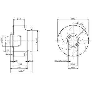 Ventilateurs centrifuges de refroidissement ZIEHL-ABEGG 230V RH63M-VDK.7Q.1R pour la dissipation de la chaleur et la ventilation des armoires de commande électriques - Product Image 3