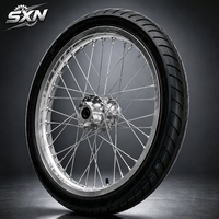 Kit de roues Supermoto 70/90 pour vélo électrique Light Bee X LBX Talaria MX4 MX3 X3 17 pouces, chromé argenté, amélioration
