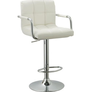 Modern <b>Adjustable</b> Swivel Arm <b>Bar</b> <b>Stool</b> with Cushion Metal Base Home <b>Bar</b> & Hotel Use - Product Image 1