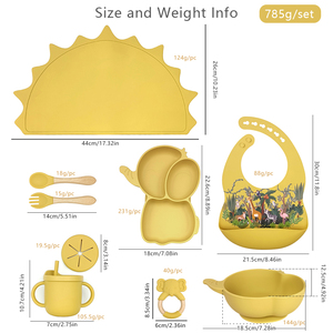 <span class=keywords><strong>Assiette</strong></span> de table en forme d'éléphant de haute qualité avec ventouse puissante, tapis de table antidérapant, bol et <span class=keywords><strong>assiette</strong></span> au design mignon, tasse à collation portable - Product Image 4