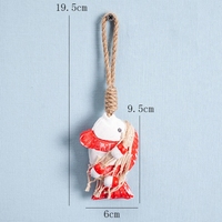 Ornement suspendu en résine de poisson méditerranéen, pendentif en corde de jute nautique, décoration murale marine côtière pour la maison, la salle de bain