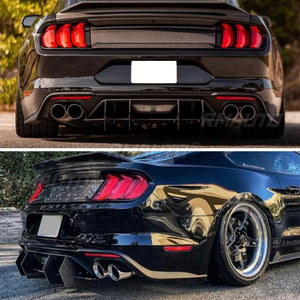 Difusor de Parachoques Trasero de 4 Aletas, Divisores Laterales Traseros, Alerón para Ford Mustang 2018 2019 2020 2021, Accesorios para Automóviles - Product Image 2