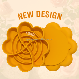 SparkPro 2025 yeni tasarım kalp dalgaların dayanıklı <span class=keywords><strong>Pet</strong></span> yavaş besleyici gıda besleme silikon köpek yavaş yeme hayvan mama kabı - Product Image 1