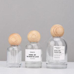 Botella de Perfume de 100 ml de Vidrio con Atomizador y Tapa de Madera para Viajes, Almacenamiento de Fragancias - Product Image 2