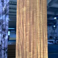 Panneau mural cannelé en WPC à texture bois 100x15mm 4 grilles, étanche, OEM, pour revêtement commercial de salles de bain et entrepôts - Fournisseur