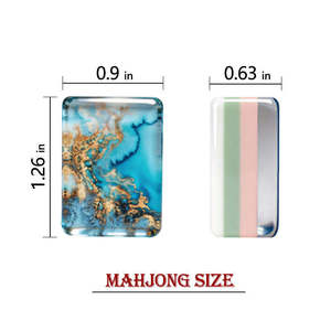 Juego de Fichas de Mahjong Americanas de Acrílico Azul <span class=keywords><strong>Coral</strong></span>, Modernas, Plegables, para 4 Jugadores, Diseño de Lujo Premium, Portátiles, para <span class=keywords><strong>Casino</strong></span> - Product Image 4