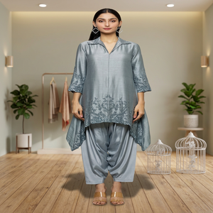 Kanya Libas Designer Linen Salwar Kameez for Women-Indian & <b>Pakistani</b> <b>Eid</b> Party Wear Traditional Outfit for Adults - Product Image 4