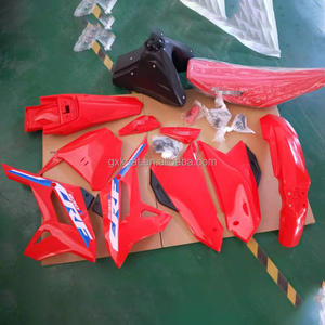 Kit complet de carénage en plastique GXKSAT, réservoir de carburant, assemblage de selle pour moto tout-terrain HND CRF230F CRF 230 Rouge Bleu - Product Image 5