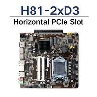 Mainboard Mini-ITX Tipis H81 Mendukung CPU Intel Generasi ke-4, Memori Dual Channel 2x DDR3, NVMe NGFF M.2, SATA3.0, Motherboard ITX H81