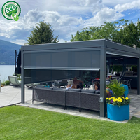 Pergola bioclimatique moderne en aluminium imperméable pour l'extérieur, pergola à lames orientables