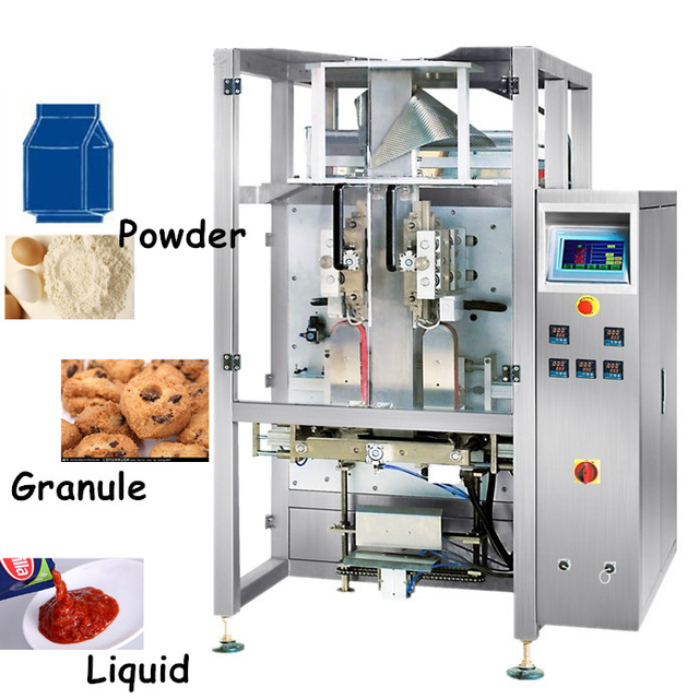 Automatic VFFS Packaging Machine Large 4 Edges Sealing Biscuits Candy Jelly Candy Spaghetti Packing Machine