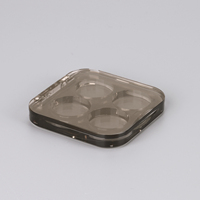 OMI Palette de fards à paupières 4 couleurs carrée en plastique PET de luxe recyclable avec logo personnalisé Conteneur vide emballage de l'étui Blush
