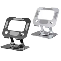 Support pour ordinateur portable et tablette en acier au carbone métallique OEM, rotation à 360 degrés, réglable, compatible avec iPad, pour bureau, maison, école, ordinateur de bureau