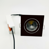 Spot encastré LED carré réglable 10W, inclinaison 0-35 degrés, GU10 MR16, ampoule remplaçable, découpe 70mm, RGB Max