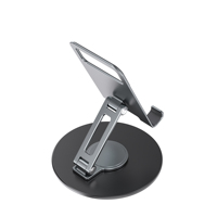 Nouveautés Support de téléphone portable universel pliable en aluminium pour bureau, accessoires de téléphone portable, support de téléphone portable rotatif portable en métal pour bureau