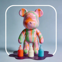 Ours en Briques Fluide DIY : Ornements Créatifs, Décoration Maison, Cadeau de Noël Tendance, Ours Vides Personnalisables de Haute Qualité
