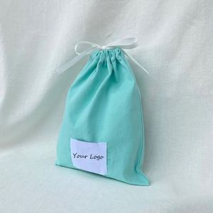 Biodegradable GOTS Cotton Dust Pouch Double Ribbons <b>Drawstring</b> Muslin Bag for Crafts Stickers Gifts Candles Photo Frames - Product Image 2