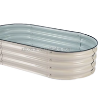 Kit de bac à plantes surélevé en acier galvanisé inoxydable de grande taille en gros, OEM ODM, pot à fleurs pour légumes à longue racine en extérieur