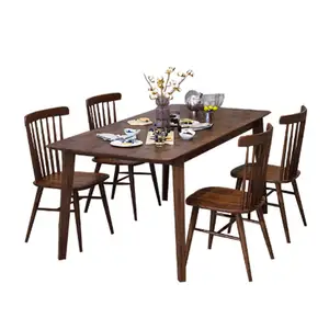 In legno di Design Moderno 4 Sedile Pieghevole Tavolo Da Pranzo e Sedie Set per Sala da pranzo