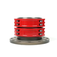 Kopling Selang Pemadam Kebakaran TPU Fleksibel Tahan Lama dengan Klem Ganda Flens Kustom Produsen, Paduan Aluminium