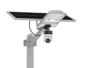 Système de caméra de sécurité <span class=keywords><strong>CCTV</strong></span> sans fil 1080p, indice de protection IP65, éclairage solaire de rue, source lumineuse LED, utilisation en jardin, 4 canaux, garantie 5 ans, ETL - Product Image 1