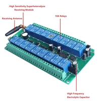 Télécommande personnalisée à 16 touches avec contrôleur de relais intelligent Émetteur et récepteur RF multicanaux pour usage domestique Personnalisable