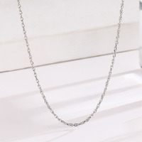Kalung rantai minimalis 1.8mm anti luntur, rantai pilin untuk wanita di musim panas, aksesori kalung tulang selangka, mewah ringan.