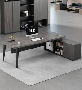 단일 관리자 감독자 또는 대통령을위한 튼튼한 보스 책상 및 편안한 의자 세트 이그제큐티브 오피스 가구 - Product Image 6