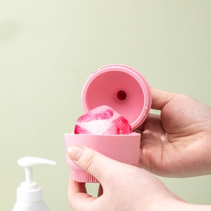 Rodillo de silicona para hielo, moldes faciales de silicona para hielo, para quemaduras solares en los ojos, alivia el enrojecimiento y la hinchazón, cepillo de limpieza. - Product Image 4