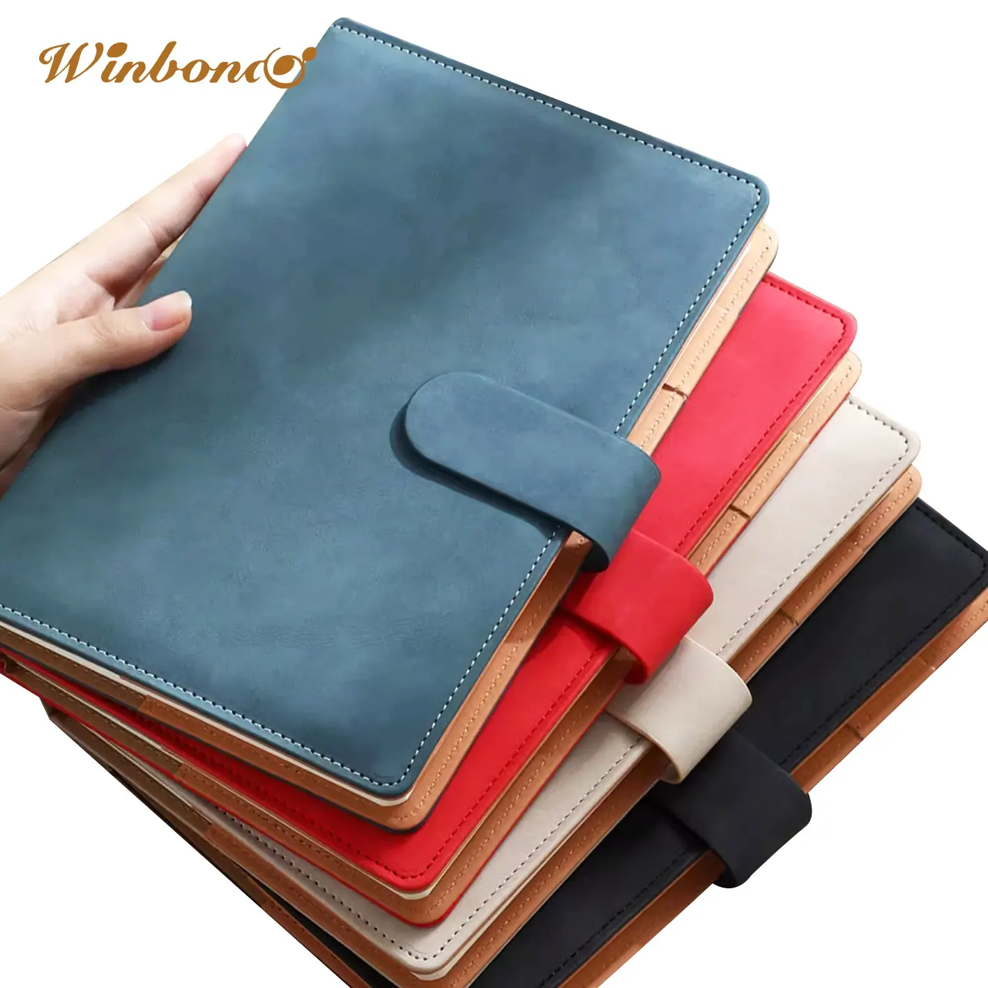 Hot Selling A5 Notebook Dik Boek Eenvoudig College Student Dagboek Notitieblok Briefpapier Zachte Cover Lederen Hoes Pocket Notebook