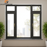 Ventanas de Aluminio con Marco Delgado de Estilo Moderno Minimalista GS, Ventana de Vidrio para Villa
