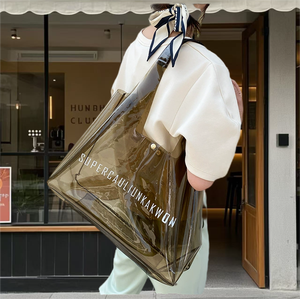 Большая прозрачная сумка-шоппер из ПВХ - Product Image 2