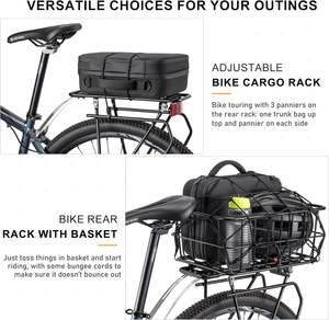 <span class=keywords><strong>Porte</strong></span>-bagages arrière pour vélo de montagne personnalisé, grande capacité, étagère à bagages, <span class=keywords><strong>panier</strong></span> - Product Image 5